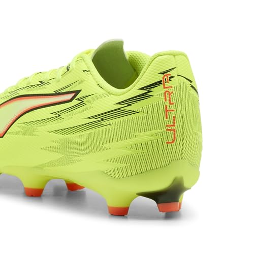 PUMA Ultra 6 Play FG/AG Chaussures de Football Unisexes, Yellow Alert Black-Glowing Red-Lime Squeeze, 44 EU, Yellow Alert PUMA Squeeze Squeeze Noir/Rouge, 44 EU