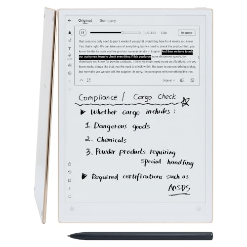 Image of iFLYTEK AINOTE 2 Paper Tablet, 10.65 inch Electronic Notebook with Pen, 4.2mm Ultrathin Note Taking Tablet Powered by ChatGPT, 18-Language Transcription Support, Google Play Compatible