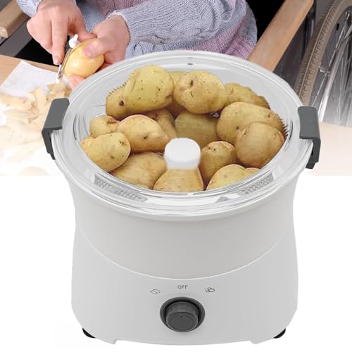 Dfdieratve Automatic Potato Peeler, 85W Commercial Electric Potato Peeler Machine Potato Automatic Peeling Machine Peeler Spinner Commercial Electric Potato Peeling Machine for Kitchen