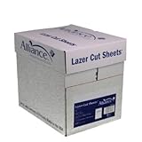 Alliance Laser Cut Sheet Paper, Perforated 5.5 from Bottom, 8.5 x 11 inch, 20 lb, 92 Bright - 2,500 Sheets per Carton – Made In The USA
