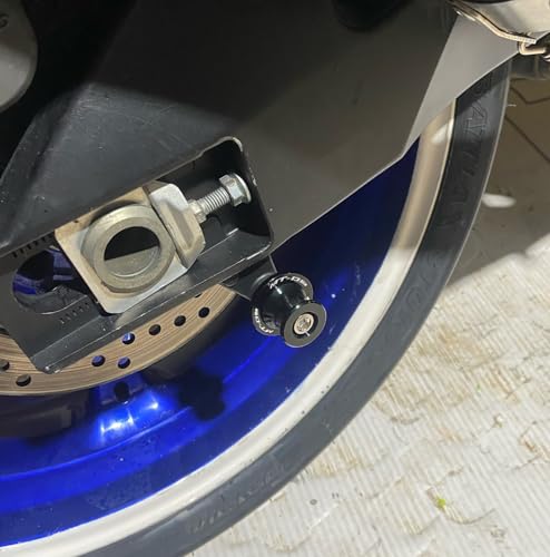 MOWOK Mortorrad Zubehör für Yamaha MT 09 MT09 TRACER MT-09 FZ09 2014-2022 2023 2024 2025 MT-09 SP M6 Ständeraufnahme Bobbins Montageständer Schwingen 6mm Slider Stand Schrauben (Schwarz)