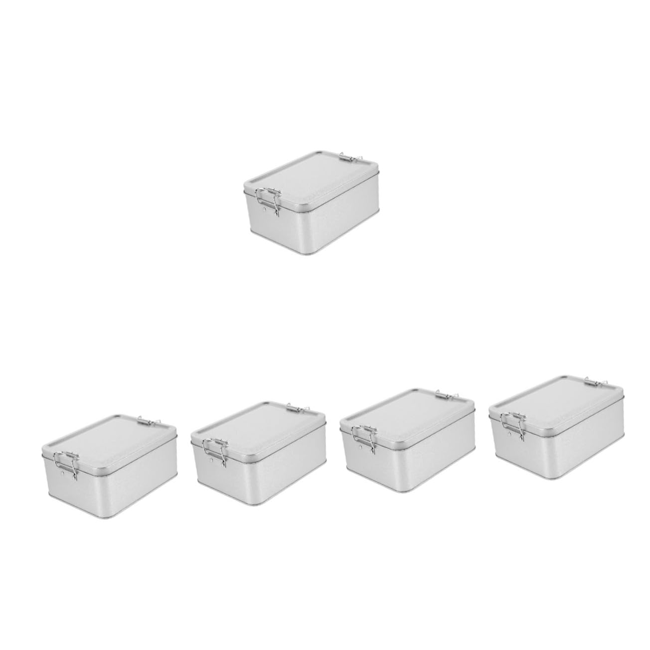 ABOOFAN Lot De 5 Boîtes De Rangement En Fer Blanc Pour Biscuits Bonbons Thé Et Autres Aliments
