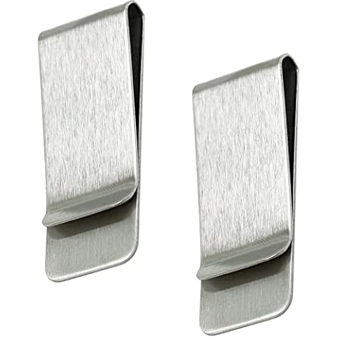 2 Pack Stainless Steel Money Clip Silver Slim Cash Wallet Credit Card Holder for Men and Women Cover