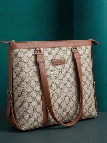 Image of Stylish Tote Bags for Office Use | Laptop Bag 15.6 inch | Purse for Women | Vegan Leather Handbag | Daily & Travel Use |