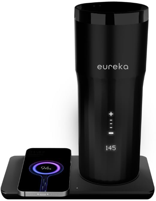 Eureka Smart Heated Coffee Mug.12oz Self Heating Tumbler with 3H ...