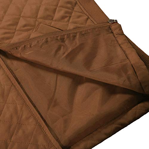 Bienzoe Women Casual Quilted Sleeveless Light Weight Vest Chocolate Xl #TOP3