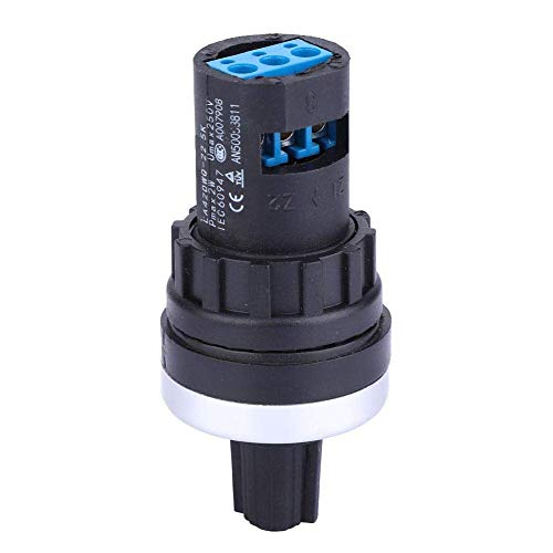 Potenciómetro 220V, LA42DWQ-22 Montaje en panel 5K 22 mm de diámetro Potenciómetro ajustable para Variador de frecuencia