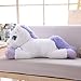 Gefüllte Einhorn Riesige Tier Gefüllte Puppe Weiche Größe Große Größe Unicorn Pillow Plüsch Spielzeug Für Kinder Geburtstag Frauen Laimi (Color : Blanco, Size : 80cm)