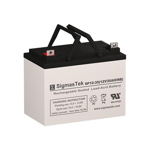 SigmasTek 12 Volt 35 AH U1 Wheelchair Battery SP12-35 - Compatible with: UB12350, PS-12350, EVX12340, PS-12330 Cover