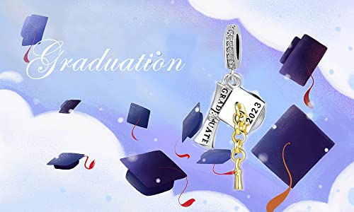 Dwjsu 2023 Graduation Charm Gift College University Hat Cap Dangle Bead For Pandora Charms Bracelet Necklace For Women Girls (Dw-New117) #TOP7