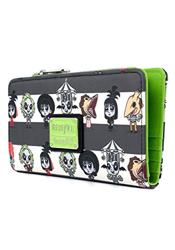 Loungefly Beetlejuice Chibi All Over Print Faux Leather Wallet3