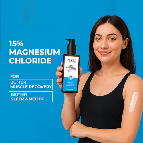 Image of TYC Trust Your Choice Magnesium Sleep Body Lotion, 15% Magnesium Chloride with Ashwagandha and Frankincense Oil, Magnesium Lotion For Sleep For, Magnesium Lotion For Muscle Recovery, Relaxation, No Added Fragrance - 250ml( Pack of 1)