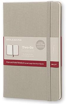 Diary Moleskine Two-Go Notebook Medium Ruled-Plain Ash Grey Book