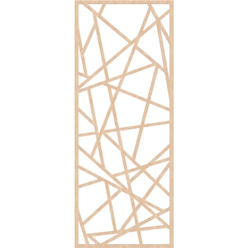 Image of Conway Decorative Pierced Fretwork Wood Wall Panels, 31 3 /8 inchW x 79 3 /8 inchH x 1 /4 inchT, Red Oak