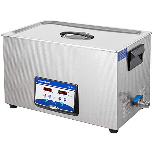 VEVOR Ultrasonic Cleaner 30L Semiwave Function 600W/300W Ultrasonic Power 500W Heating Power Upgraded Ultrasonic Cleaner for Industrial Parts Cleaning