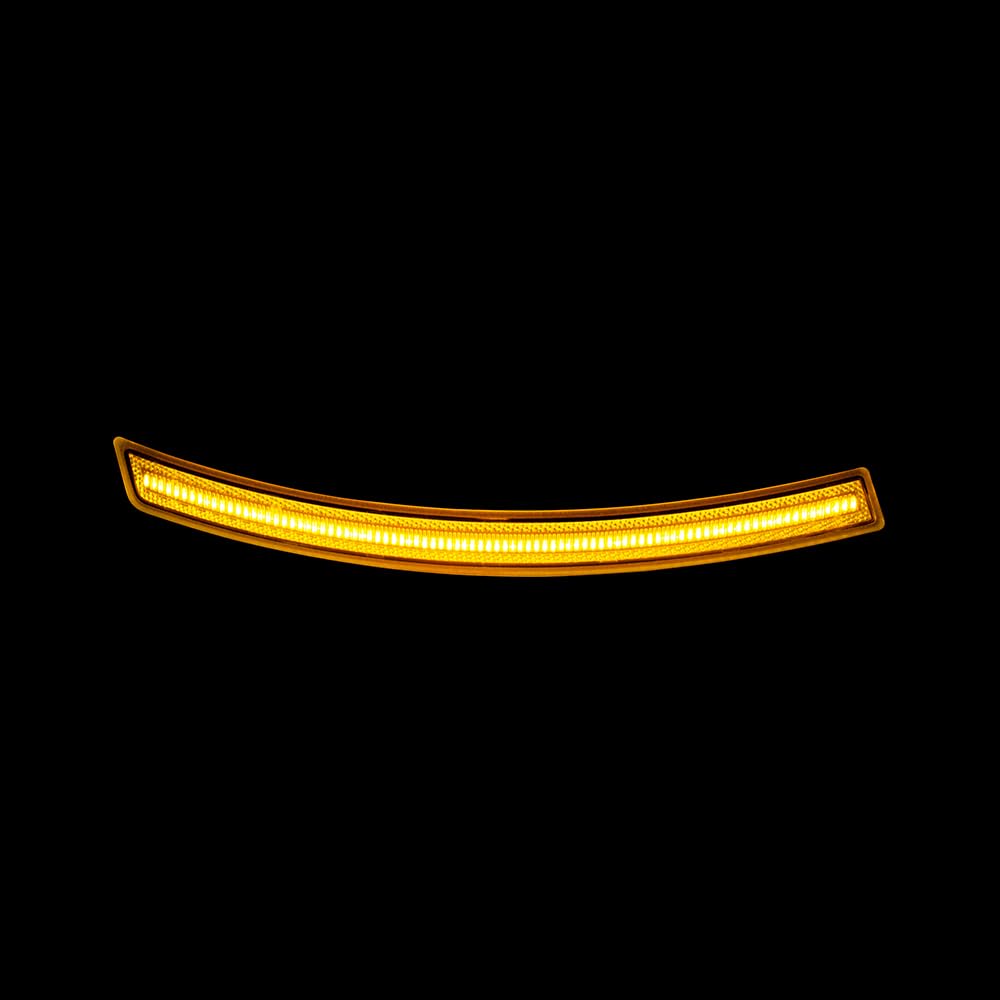 2 szt. 90 bursztynowa lampka sygnalizacyjna samochodu światło obrysowe boczne przedniego zderzaka dla Chevrolet Corvette C7 2014-2019(Orange lens)