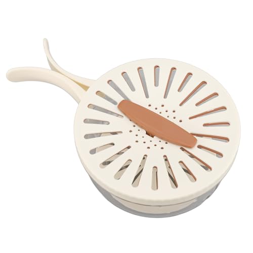 Cuenco Escurridor para Lavado de Frutas y Verduras, Cesta Escurridora con Asa Plegable y Tapa, Multifuncional de Doble Capa para Almacenamiento de Alimentos, Ideal para Picnics y