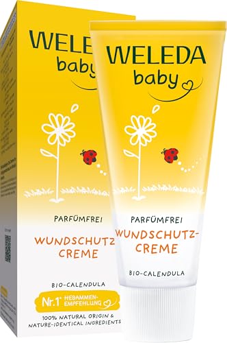 WELEDA Bio Baby Calendula Wundschutzcreme Parfümfrei - Naturkosmetik Wundsalbe/Babycreme für den Schutz empfindlicher Haut im Windelbereich. Hilft bei Rötungen, gereizter Haut & Wundsein (1x 75ml) WELEDA Bio Baby Calendula Wundschutzcreme Parfümfrei - Naturkosmetik Wundsalbe/Babycreme für den Schutz empfindlicher Haut im Windelbereich. Hilft bei Rötungen, gereizter Haut & Wundsein (1x 75ml)