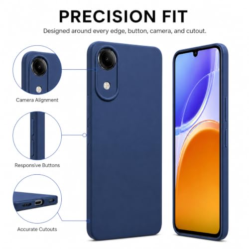 Image of FIRST MART Matte Silicone Back Cover for Vivo T5e - Blue