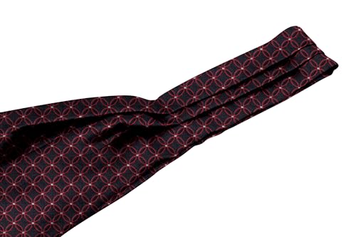 Image of BLACKSMITH Jacquard Microfiber Neckwear Ascot and Matching Pocket Square Set for Men
