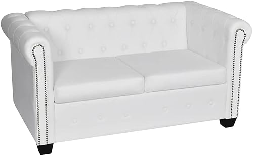 Miniatura 4 de KTHLBRH Chesterfield - Juego de sofá de 2 plazas y 3 plazas cómodo sofá seccional muebles para sala de estar sofá cómodo de estilo minimalista para