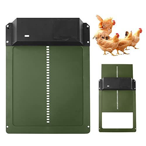 Gobesty Hühnerklappe Automatisch Mit Lichtsensor, Türöffner Hühnerstall, Automatische Hühnertür, Elektrische Hühnerklappe Batterie Chicken Coop Für Sichere Hühneraufzucht, Grün Gobesty Hühnerklappe Automatisch Mit Lichtsensor, Türöffner Hühnerstall, Automatische Hühnertür, Elektrische Hühnerklappe Batterie Chicken Coop Für Sichere Hühneraufzucht, Grün