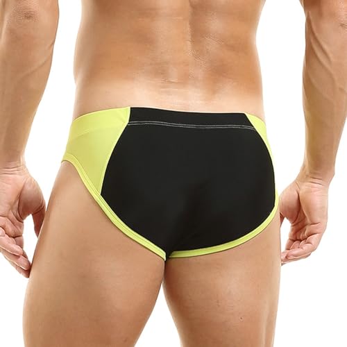 Men's Athletic Swim Briefs 4-Way Stretch Fabric, Low Rise Bikini Cut with Zipper for Lap Swimming, Surf & Water Aerobics4
