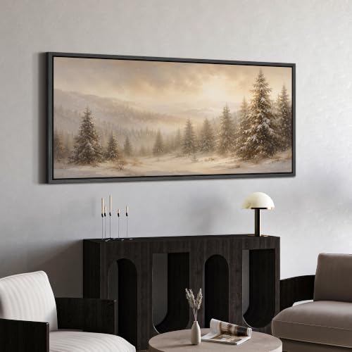 Image of MUDECOR Extra Large Framed Canvas Print Wall Art Pine Art for Living Room