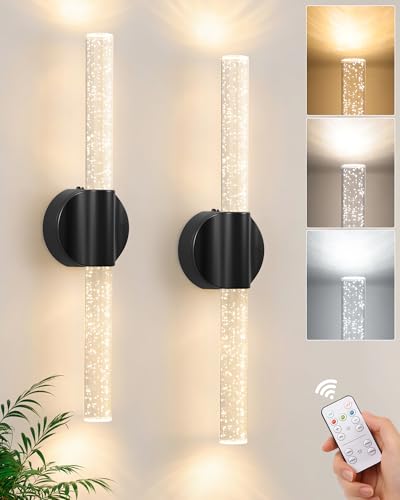 Image of VerRon Peel and Stick Rechargeable Magnetic Wireless Wall Sconces Set of 2