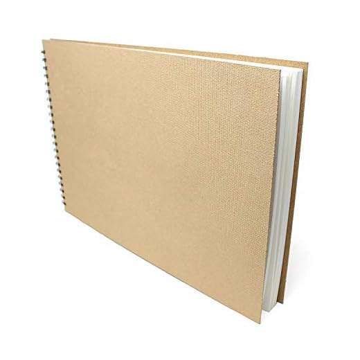 Artway Enviro - Bloc encuadernado con gusanillo - Papel cartridge 100% reciclado - Tapas de aglomerado - 170 gsm - 35 hojas - Apaisado A3