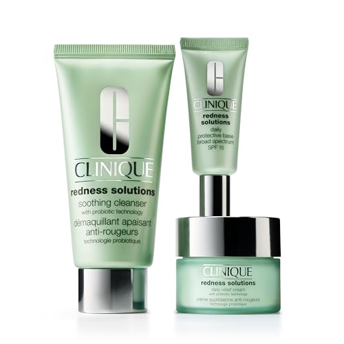 Clinique Redness Solutions Redness Regimen Skincare Set | Soothing Cleanser, 2.5 Fl Oz | Daily...