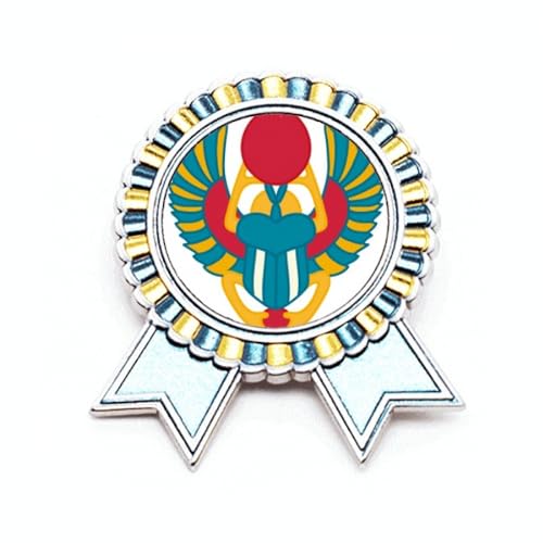 Broche scarabée Égypte antique en métal taille M pour accessoiriser un blazer élégant