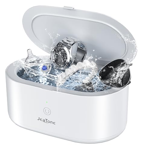 Nettoyeur Ultrasons avec 600ml Bac a Ultrason, Jeatone 46KHz Nettoyeur Ultrason Lunettes, Portable Ultrasonic Cleaner pour Bijoux, Lunettes, Diamants,...