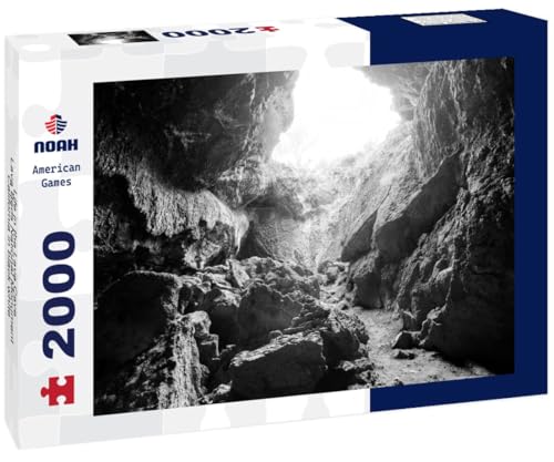 Noah Jigsaw Puzzle Life in The Lava Cave, Lava Beds National Monument, California in Black White 2000 Pieces