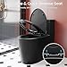 Black One Piece Toilet for Bathroom, Avg. 1.28 GPF Elongated Comfortable Seat Height Powerful Dual Flush Toilet, 12