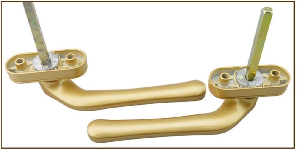 PiWine Window Handles,Window Handle Replacement,European Style Casement Window Aluminum Window Rotate Door and Window Accessories Door and Window Lock Handle(Color:Gold) (Color : Wit)