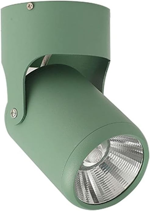 LED Accent Spot Light Surface Mounted Spotlight Ceiling Light Fixture, Modern Track Lighting Kits Ceiling Spotlights Wall Lamps for Bedroom, Living Room, Kitchen, Gallery (Color : Green-3000k)