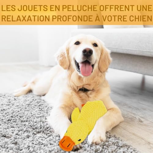 Wvu & Wvo Canard anti-stress pour chien - Jouet à mâcher en peluche pour chien calme et équilibré – vue 4