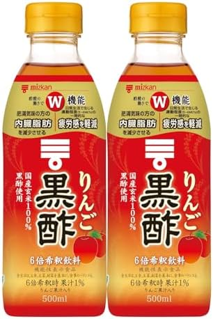 【1,098円】ミツカン りんご黒酢 500ml ×2本 機能性表示食品 飲むお酢