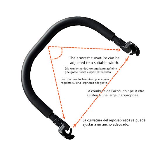 Sicherheitsbügel für Kinderwagen ,Zubehör für BBZ yoyo Armlehne aus schwarzem PU-Leder