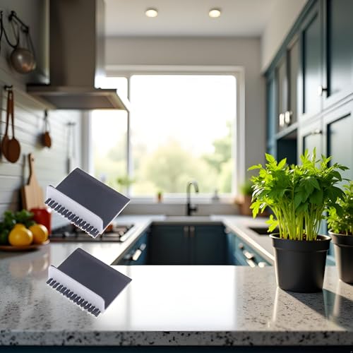 Image of 2Pcs Black Kitchen Sink Squeegee Cleaner Countertop Brush Wiper Vegetable Cleaning Brush Wiper Home Kitchen Tool Accessories Household Squeegees