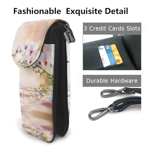Pochette rabat orchidée blanche en microfibre PU haute finition