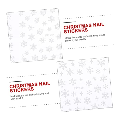 Beavorty 3 Folhas Adesivos De Unhas De Natal Decoração De Natividade Decorações De Unhas Calcomanias