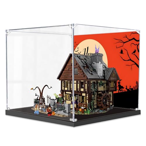 Caja expositora para Lego 21341 para Dis*ney Hocus Pocus The Sanderson Sisters' Cottag acrílico resistente al polvo transparente (No Model) (3 mm)