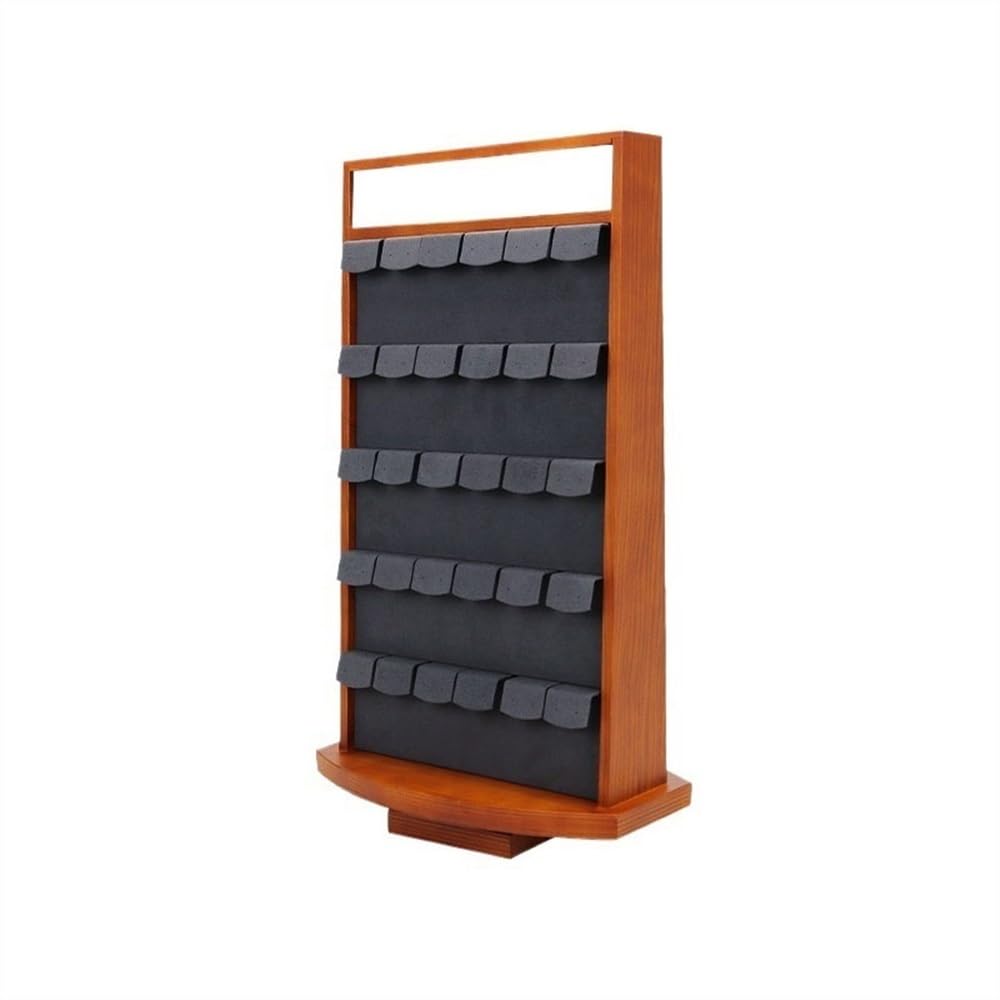Pq7hKv2wD Jewellery Organiser Wooden Double-sided Manual Earrings Display Rack Jewelry