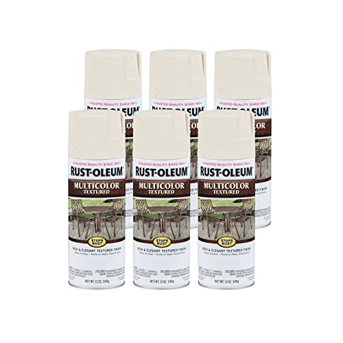 Image of Rust-Oleum Stops Rust Multi-Color Textured Spray Paint, Caribbean Sand | Rust Resistant | Indoor and Outdoor | Beautiful Finish on Metal, Wood & More | Comfort Tip | Any Angle Spray | 6 Pack