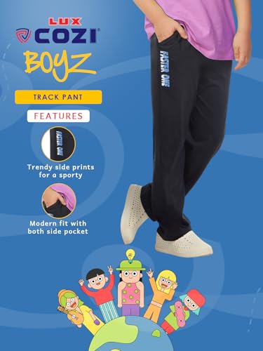 Image of Lux Cozi Boy's Regular Fit Joggers Track Pant| Cotton Lowers and Pajama for Boys | Pack of 1