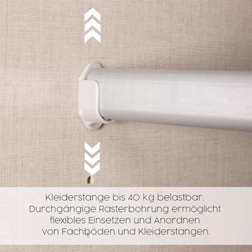 Rauch Möbel Voyager, Kleiderschrank für Schlafzimmer, Kinderzimmer, Babyzimmer, Jugendzimmer, Flur, 4-türig, 4 Schubladen, mit Zubehör Basic, Farbe Grau metallic, Schwarz, Breite 187cm