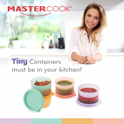 Image of Mastercook Airtight Round Mini Storage Containers Set of 4, 40ml