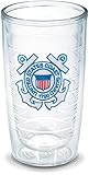 Tervis Coast Guard Logo Insulated Tumbler with Emblem, 16oz, Clear